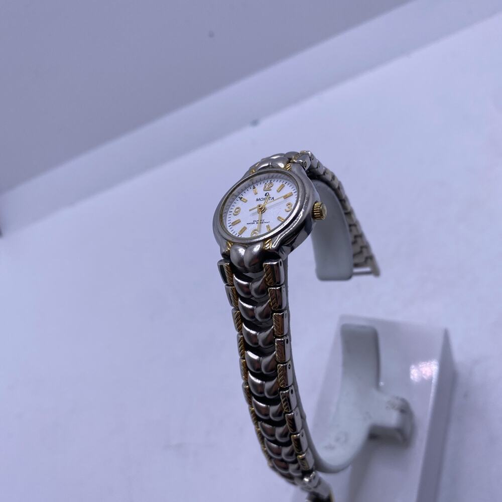 Morita Womens Vintage Silver Watch Works New Battery View 2